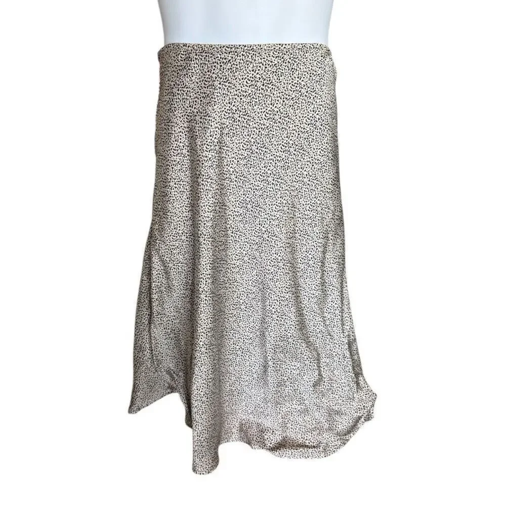 Womens Sierra Sky Leopard Animal Print Pull-On Midi Skirt - Sz XS
